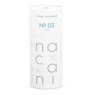 nacani - Hanf-Leckerli - Fisch - mit natürlichem CBD-Anteil Papierdose - 360 g
